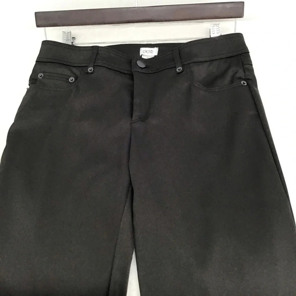 Cache Women’s Satin Pants Black Straight Leg Mid-Rise NWT Size 4 - Picture 5 of 10